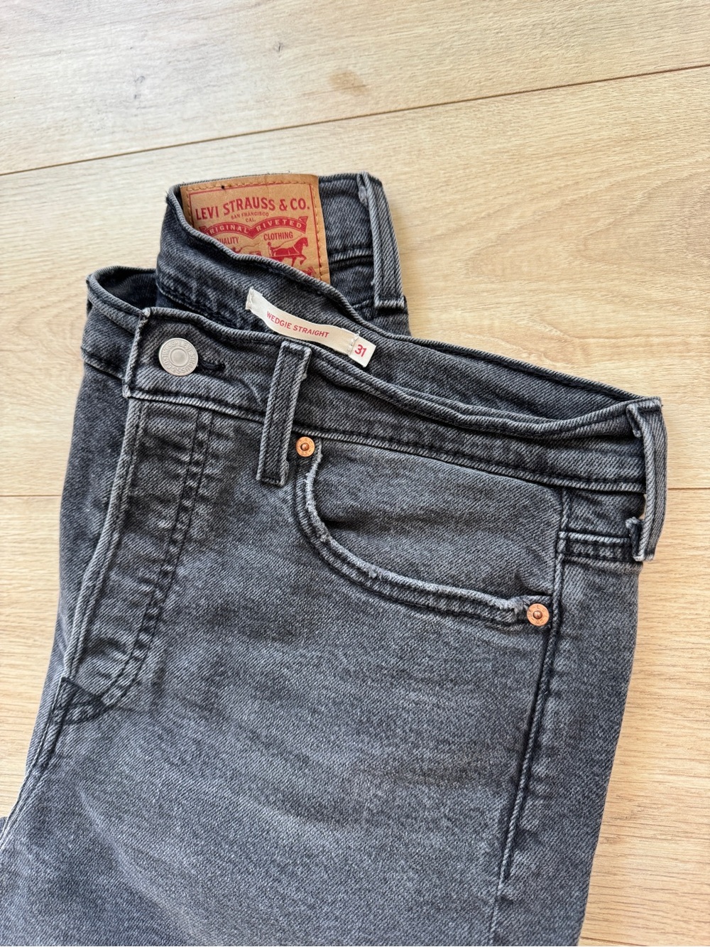 Levi's Women’s Black Wedge Straight Jeans
